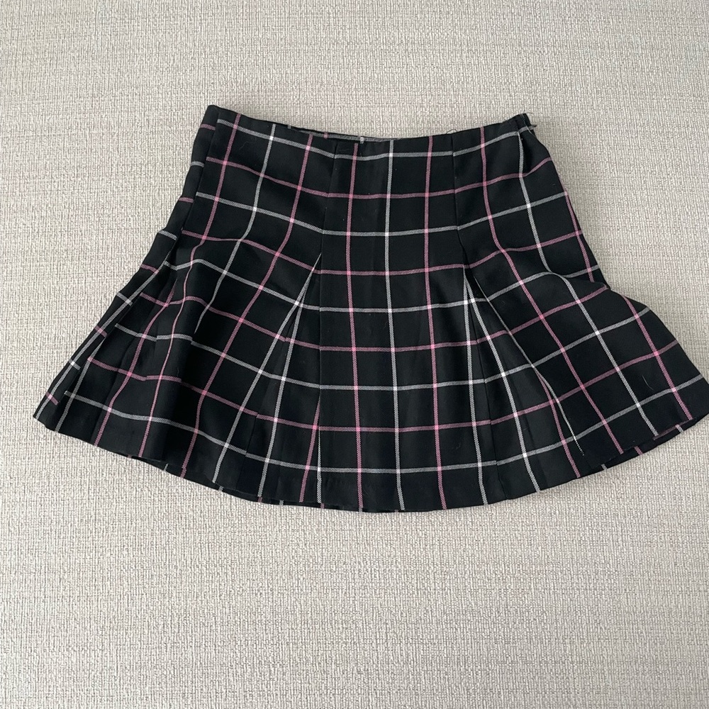 H&M Divided Plaid Black and Pink Women's Mini Skirt